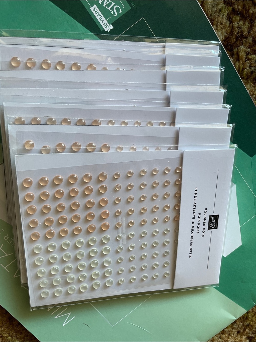 Neutral Pearl Dot Stickers - Adhesive Embellishments